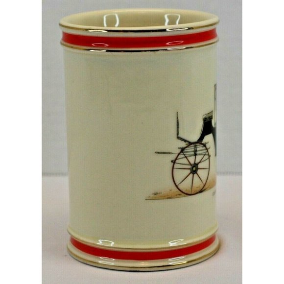Vintage Hyalyn 620 Ceramic Stein Mug Coupe 3/4 No. 366 Auto Gold Tone Handle Rim - Picture 5 of 12